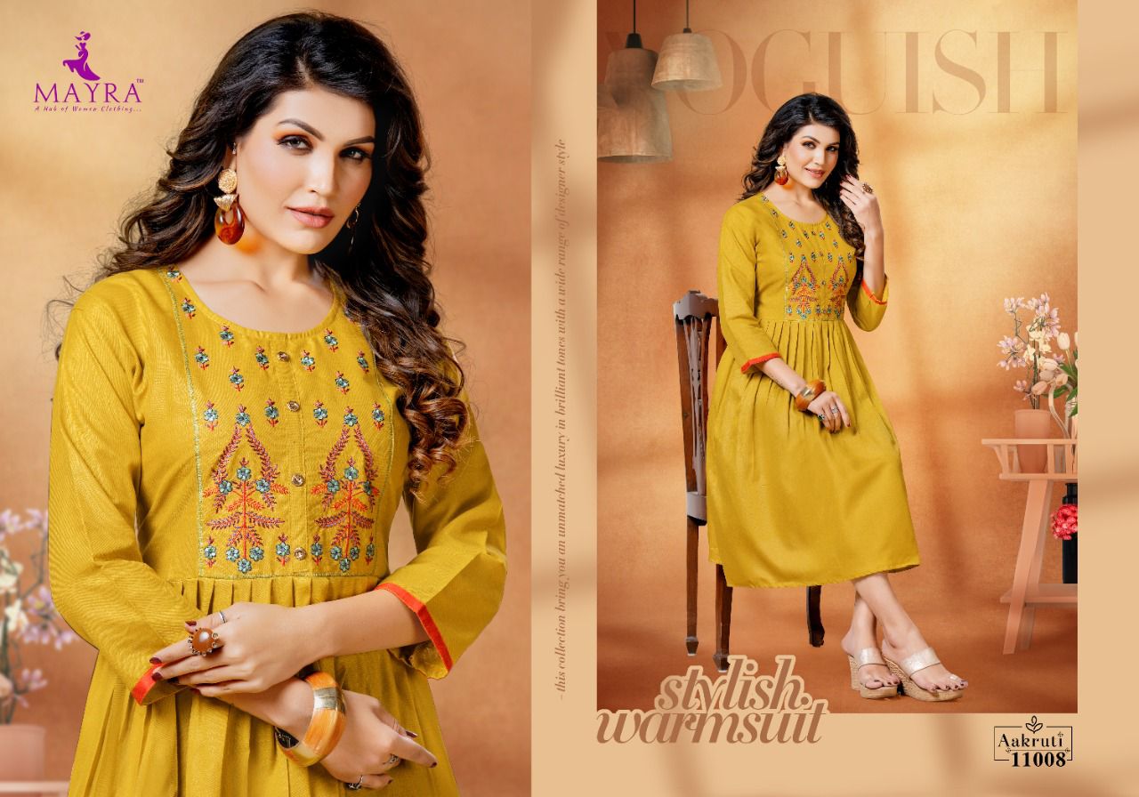Mayra Aakruti Fancy Heavy Ethnic Wear Latest Designer Kurti Collection
